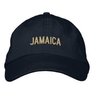Simple Plain Jamaica Word Custom Color Embroidered Baseball Cap