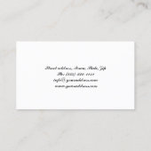 Simple Plain Jewelry Designer Cool Card (Back)