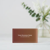 Simple Plain Leather Texture Business Card (Standing Front)