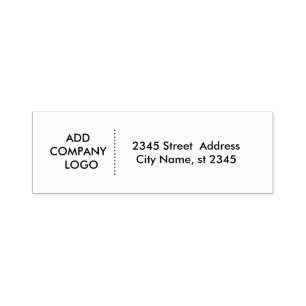 Simple plain logo business self-inking stamp