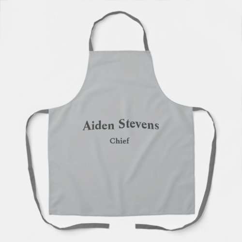 Simple Plain Minimalist Classical Apron