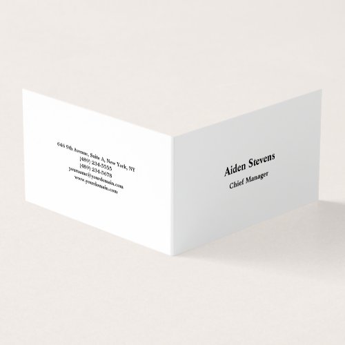 Simple Plain Minimalist Classical  Business Card