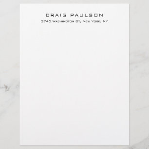 Simple Plain Minimalist Elegant Classical Design Letterhead