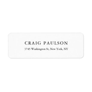 Simple Plain Minimalist Elegant Classical Label