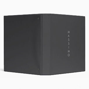 Simple Plain Minimalist Elegant Modern Grey 3 Ring Binder