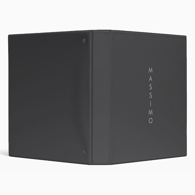 Simple Plain Minimalist Elegant Modern Grey 3 Ring Binder (Background)