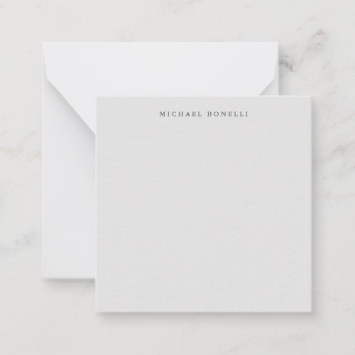 Simple Plain Minimalist Elegant Modern Light Grey Note Card