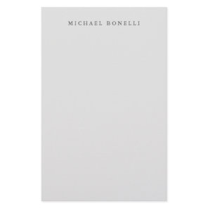 Simple Plain Minimalist Elegant Modern Light Grey Stationery