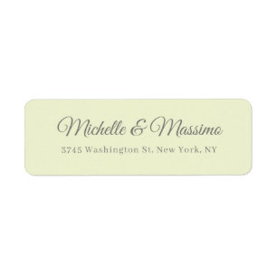 Simple Plain Minimalist Elegant Modern Pastel Label