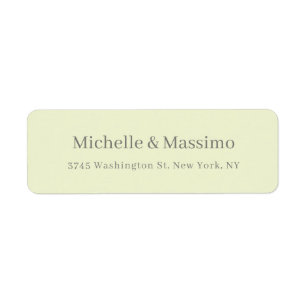 Simple Plain Minimalist Elegant Modern Pastel Label