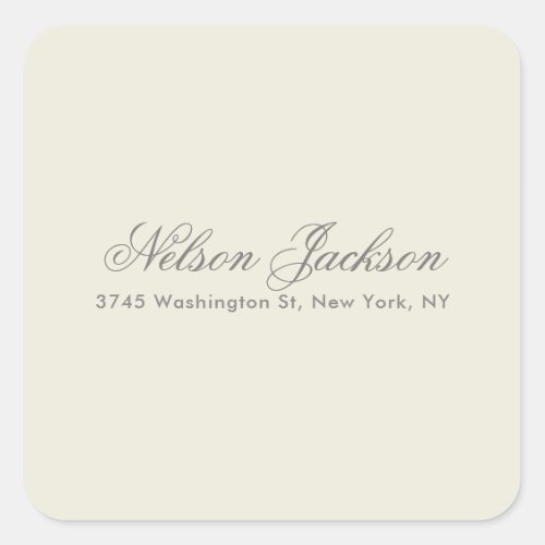 Simple Plain Minimalist Elegant Modern Pastel Square Sticker