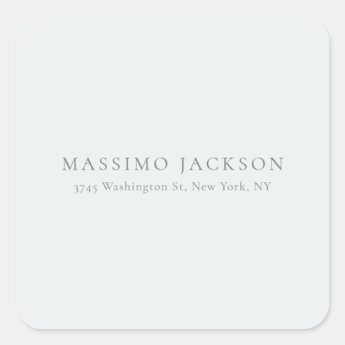 Simple Plain Minimalist Elegant Modern Pastel Square Sticker