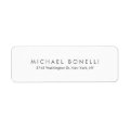 Simple Plain Minimalist Elegant Modern White Label | Zazzle