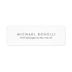 Simple Plain Minimalist Elegant Modern White Label