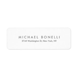 Simple Plain Minimalist Elegant Modern White Label