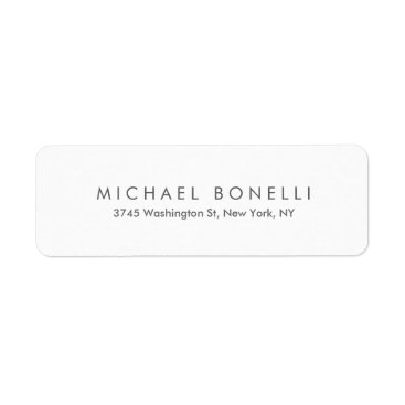 Simple Plain Minimalist Elegant Modern White Label