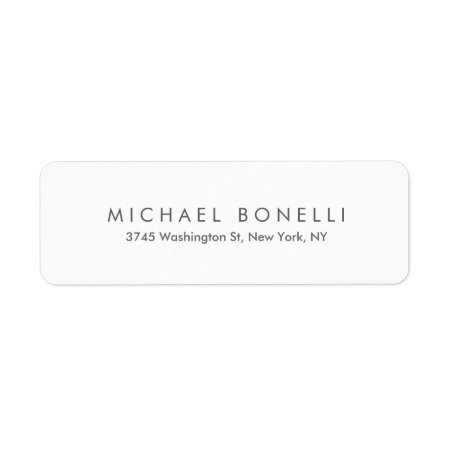 Simple Plain Minimalist Elegant Modern White Label