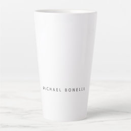 Simple Plain Minimalist Elegant Modern White Latte Mug