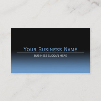 Simple Plain Modern Black & Blue Gradient Business Card