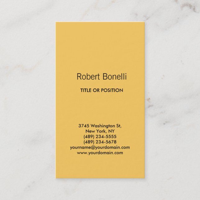 Simple Plain Modern Business Card (Front)