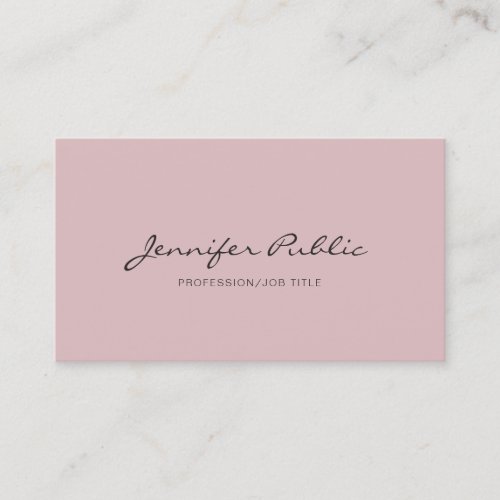 Simple Plain Modern Elegant Colors Professional Business Card