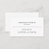 Simple Plain Modern Elegant Design Trendy Chic Business Card (Front/Back)