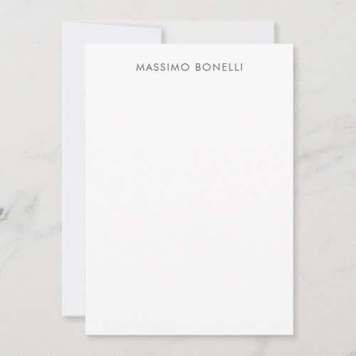 Simple Plain Modern Elegant  Note Card