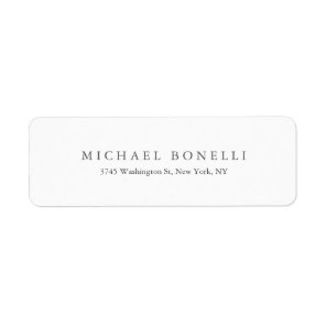 Simple Plain Modern Elegant Return Address Label