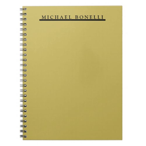 Simple Plain Modern Elegant Vegas Gold Color Notebook