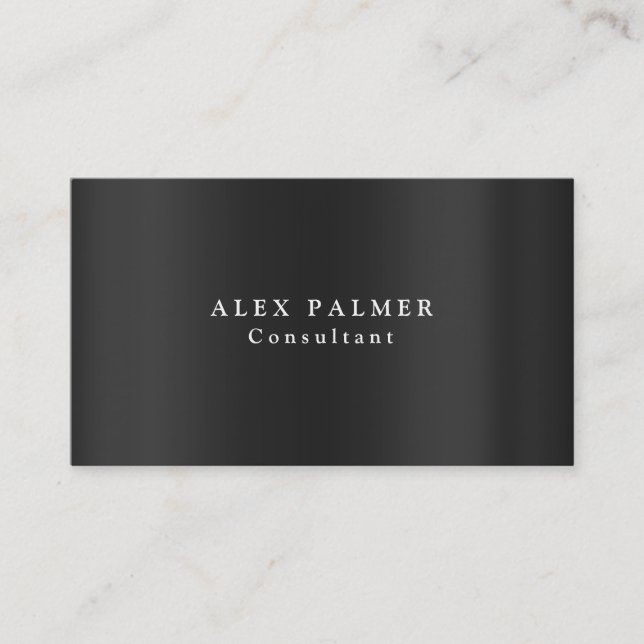 Simple Plain Modern Gray Background Original Business Card (Front)