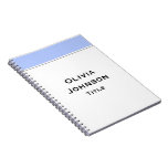 Simple Plain Modern Notebook Periwinkle Bar at Zazzle