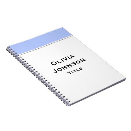 Simple Plain Modern Notebook Periwinkle Bar
