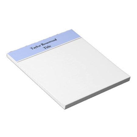 Simple Plain Modern Notepad Periwinkle Bar