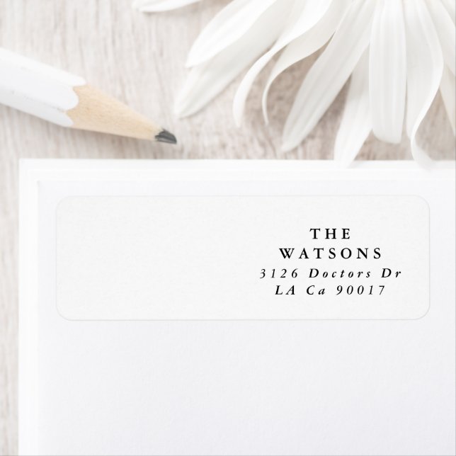 Simple Plain Modern Premium Elegant White Wedding Label (Insitu)
