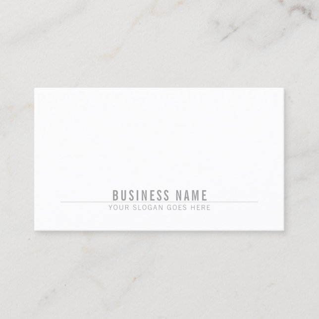 Simple Plain Modern Professional Elegant Chic Business Card (Front)