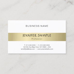 Simple Plain Modern Professional Elegant Gold Look Business Card