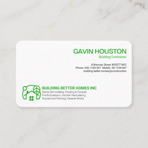 Simple Plain Modern Professional Stylish Home Icon Business Card