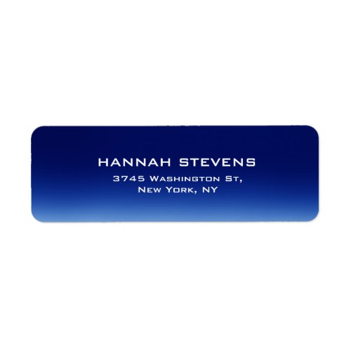 Simple Plain Night Blue Elegant Modern Label