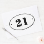 Simple Plain Oval Number Stickers (Envelope)