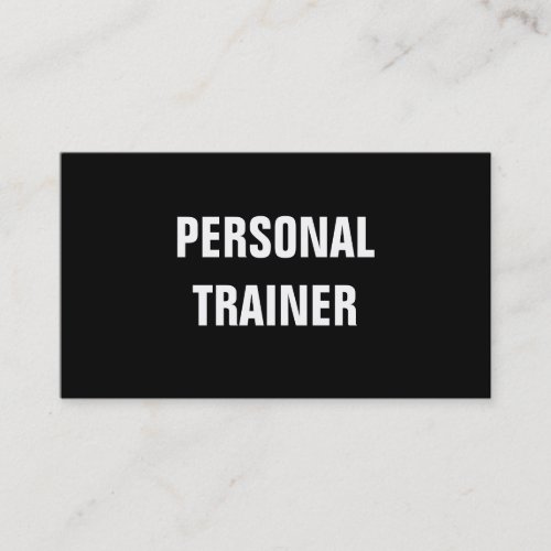 Simple &amp; Plain Personal Trainer Business Card