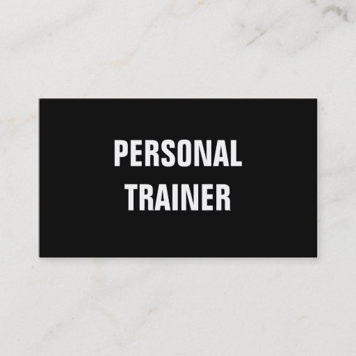 Customizable Simple &amp; Plain Personal Trainer Business Card