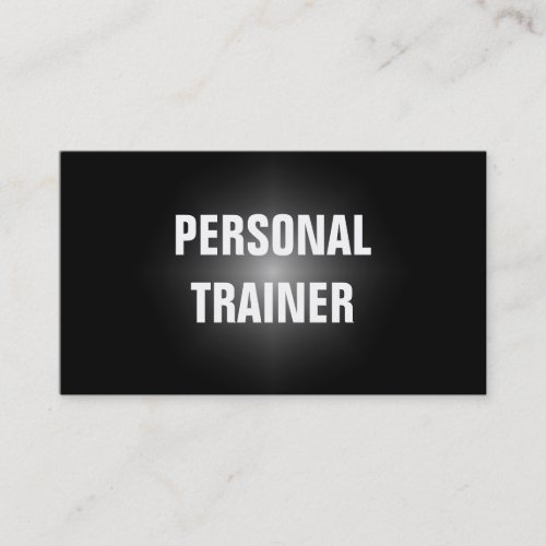 Simple &amp; Plain Personal Trainer Business Card