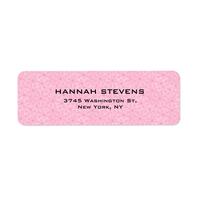 Simple Plain Pink Elegant Modern Feminine Label (Front)