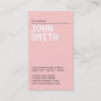 Simple Plain Pink Playwright Business Card