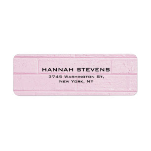 Simple Plain Pink Wall Elegant Modern Label
