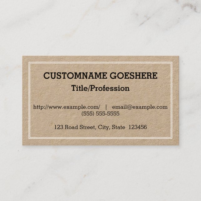 Simple, Plain Professional Business Card (Front)