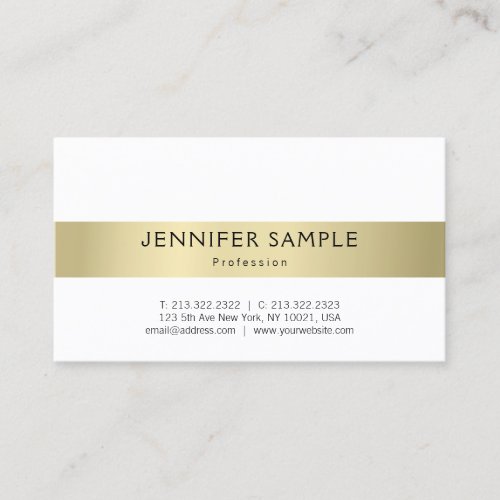 Simple Plain Professional Elegant Gold Look Modern Business Card