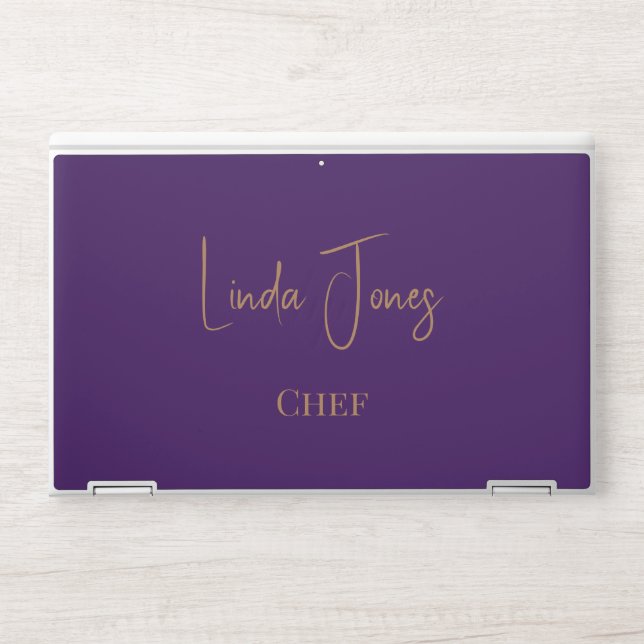 Simple plain purple HP laptop skin (Front)
