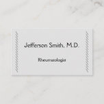 [ Thumbnail: Simple & Plain Rheumatologist Business Card ]