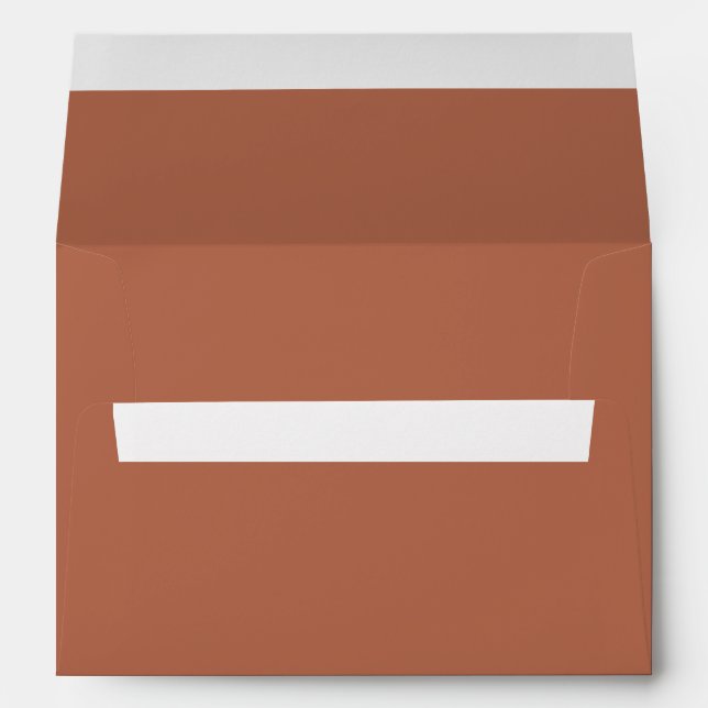Simple Plain Rustic Terracotta Envelope (Back (Bottom))